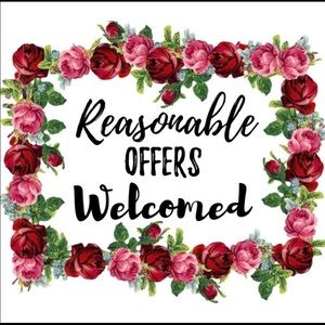 All reasonable offers are welcomed